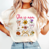 She Is Mom Floral Mothers Day PNG