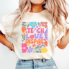 Boho Floral Teach Love Inspire Teacher School PNG