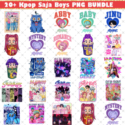20+ Bundle Kpop Saja Boys Png, Kpop Huntrix Png, Saja Boys Fan Gifts, Demon Hunters Fan Art, Kpop Demon Hunters Bundle
