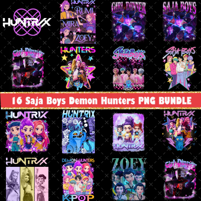 16 Kpop Saja Boys Png, Kpop Huntrix Png, Saja Boys Fan Gifts, Demon Hunters Fan Art, Kpop Demon Hunters Bundle