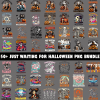 50+ Just Waiting for Halloween PNG Bundle, Funny Skeleton Fall Png, Horror Characters Png Pumpkin Porch Clipart, Spooky Season Sublimation