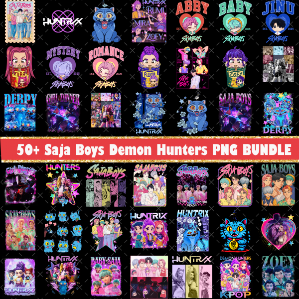 50+ Kpop Saja Boys Png Bundle,  Kpop Demon Hunters Bundle, Kpop Huntrix Png, Saja Boys Fan Gifts, Demon Hunters Fan Art