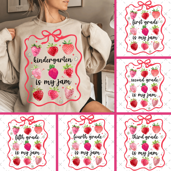 15+ School Coquette Strawberry Png Bundle, Kindergarten Is My Jam Png, Back To School Png, First Day Of School Png, Teacher Gift, Girl Shirt