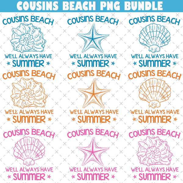 Cousins Beach Png Bundle, We'll Always Have Summer Png, The Summer Png, Turned Pretty Png, East Coast Beach Png, Conrad Belly Jeremiah Team