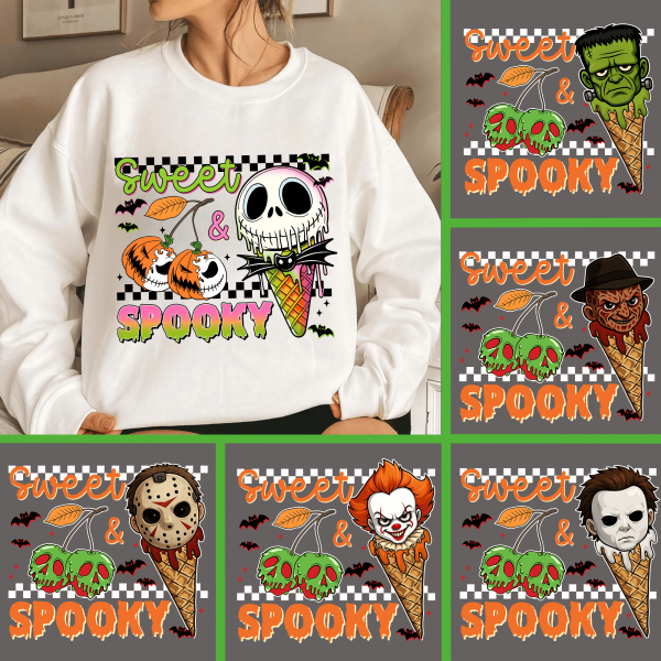 6+ Sweet and Spooky Halloween Png Bundle, Trendy Halloween Ice cream, Funny Spooky Season, Trick or treat, Snarky Png, Trending Shirt Design